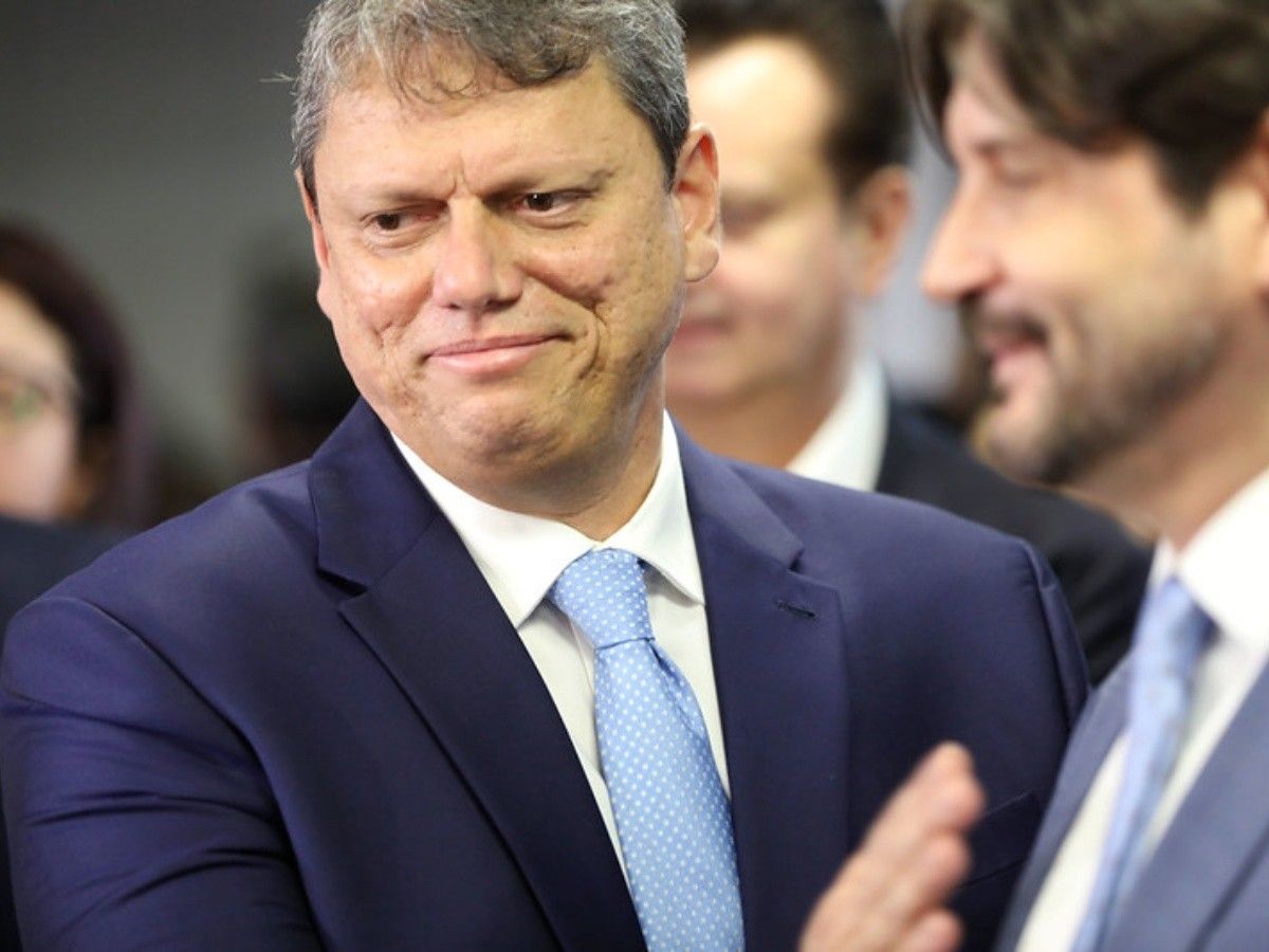 A foto mostra o governador de São Paulo