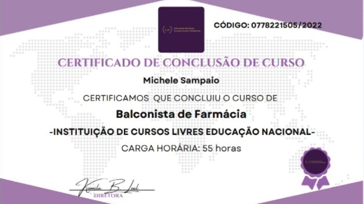 Curso Atendente e Balconista de Farmácia Gratuito - Certificado Válido em  Todo Brasil