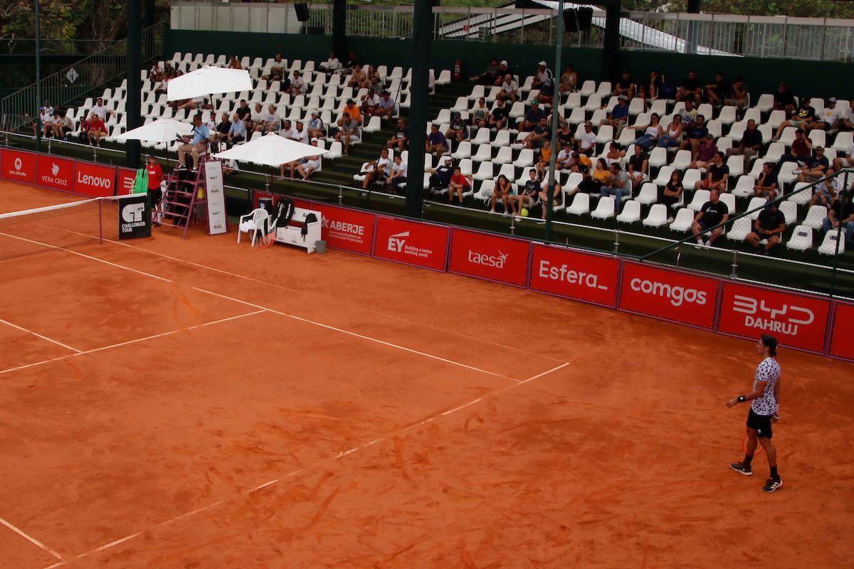 jogo de tenis, fui assistir um campeonato que o na…