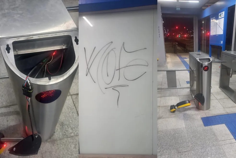 Vandalismo no sábado não foi ato isolado; terminais têm sido alvo frequente de criminosos (Foto: divulgação: Emdec)