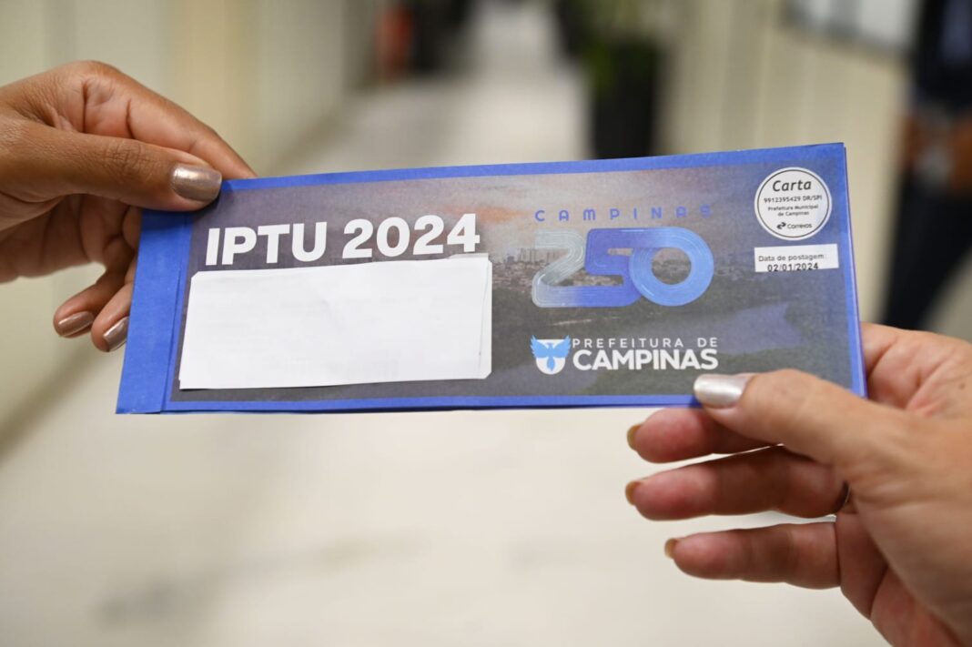 Carnê do IPTU de 2024 em Campinas (Foto: Divulgação/PMC)