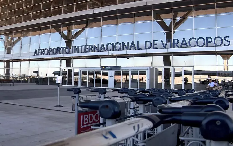 Aeroporto Internacional de Viracopos teve que receber voos de Congonhas (Foto: reprodução/ EPTV)