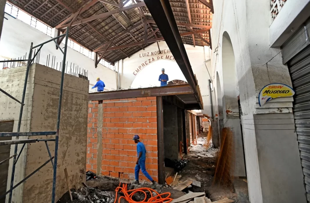 Mercadão de Campinas continua em obras (Foto: Divulgação/PMC)