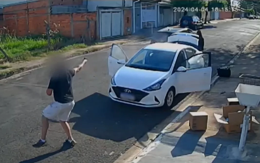 Homem reagiu ao assalto e atirou contra um dos ladrões (Foto: Reprodução/EPTV Campinas)