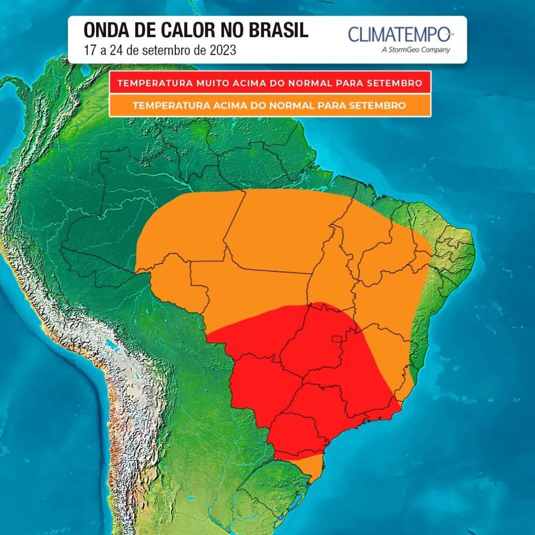 Regiões do Brasil terão temperaturas muito acima das normais